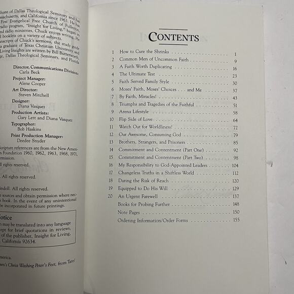 Practical Life of Faith A Study of Hebrews 11 and 12 Paperback Charles Swindoll - Picture 4 of 7